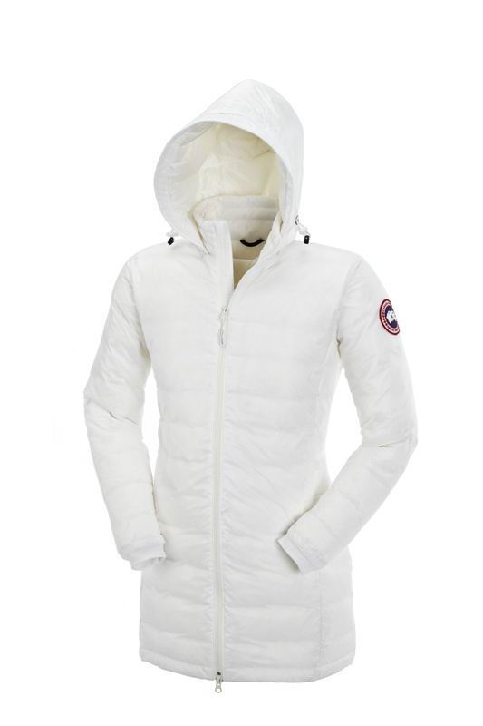 White Camp Down Hooded jacket Womens Canada Goose outlet store